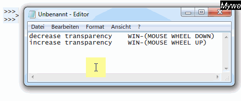 desktop manager transparency